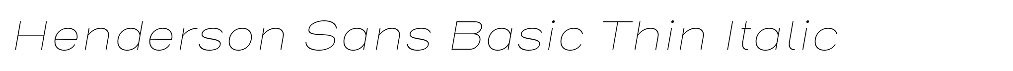 Henderson Sans Basic Thin Italic image